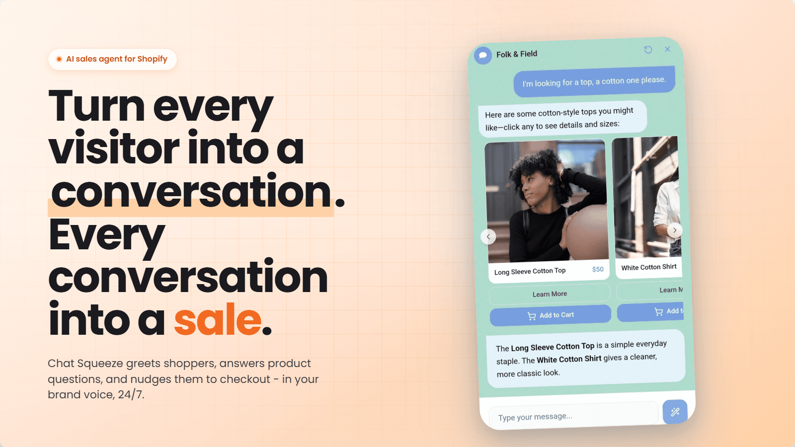 Chat Squeeze feature banner