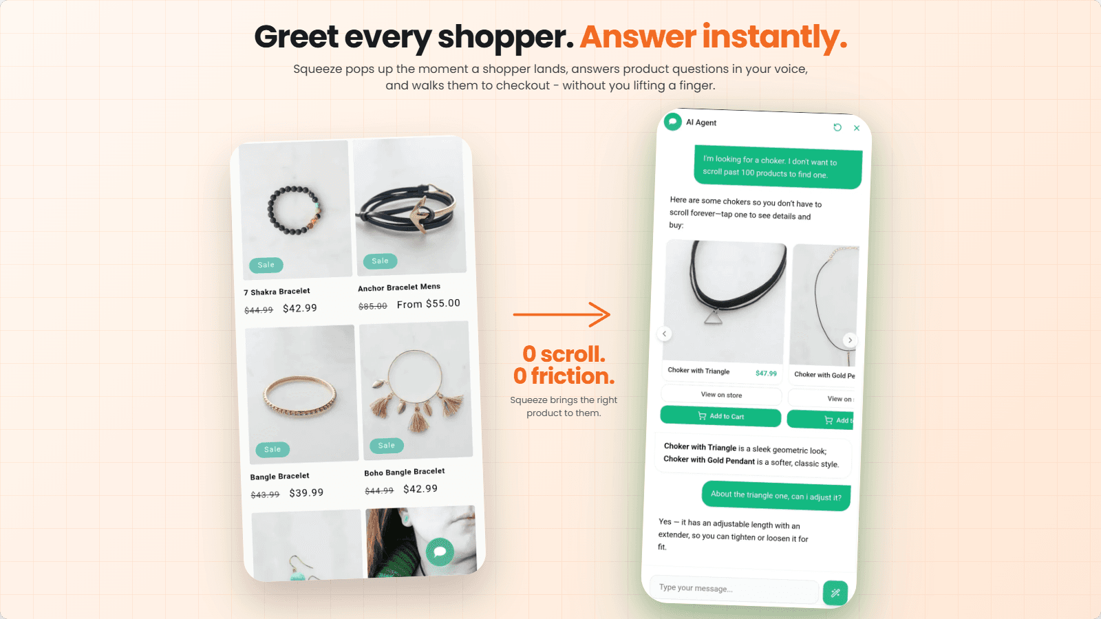 Chat Squeeze AI chat widget